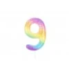Svíčka duhová č. 0- 9 (Číslo 9)