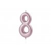 Svíčka rosegold č. 0- 9 (Číslo 9)