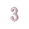 Svíčka rosegold č. 0- 9 (Číslo 9)