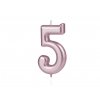 Svíčka rosegold č. 0- 9 (Číslo 9)