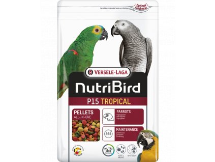 Granule pre veľké papagáje Versele-Laga Nutribird P15 Tropical 1kg
