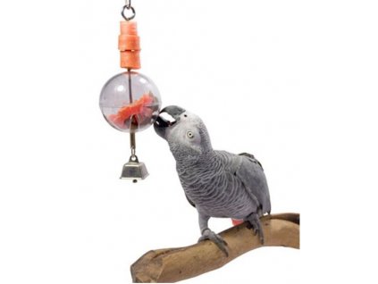 Hračka špíz na ovocie pre papagáje a vtáky s guľou 35cm