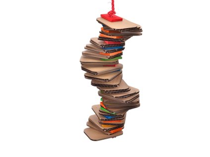 Hračka pre papagáje a vtáky Kartónová špirála 75cm