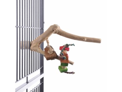 Kávovníkové bidlo pre papagáje a vtáky s hračkou XL