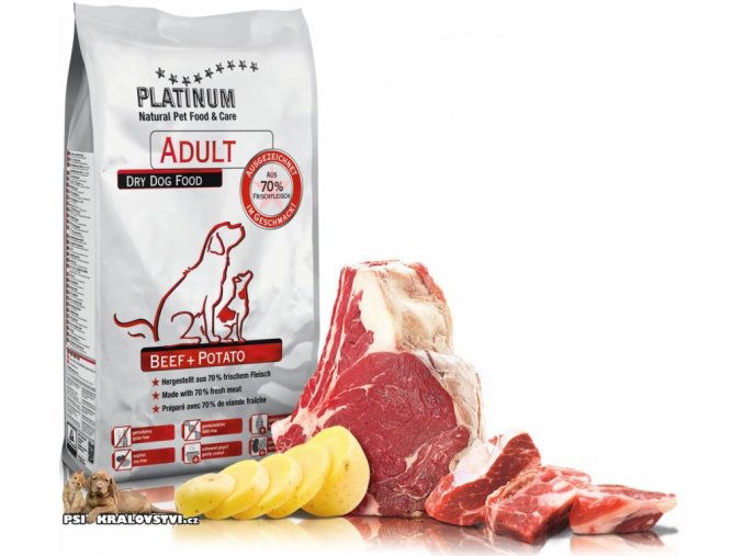 Platinum Natural Beef & Potato - HOVĚZÍ S BRAMBOREM, 5 kg