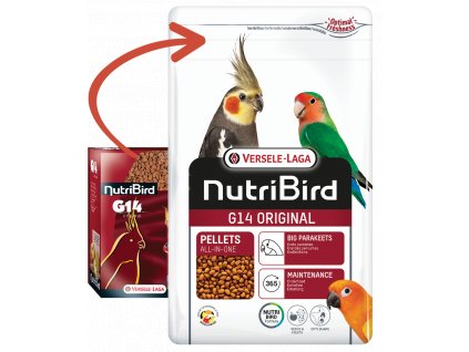 Granule pro střední papoušky Nutribird G14 Original 1kg