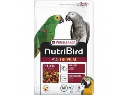 Granule pro velké papoušky Versele-Laga Nutribird P15 Tropical 3kg