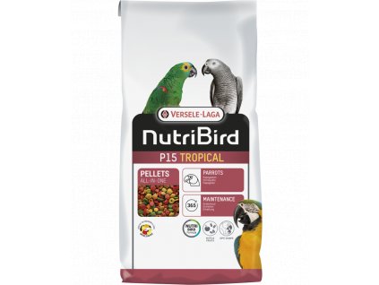 Granule pro velké papoušky Versele-Laga Nutribird P15 Tropical 10kg