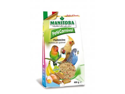 Vaječná směs pro malé papoušky a ptáky Manitoba Patte Carnival 400 g