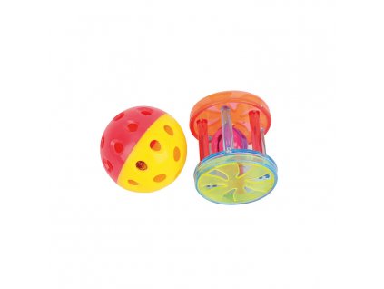 Aktivní hračka do nohy pro papoušky Fun Ball 'n' Wagon Wheel o průměru 4cm