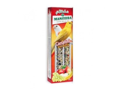 Ovocné tyčinky pro kanárky a malé papoušky Manitoba Fruit 60 g