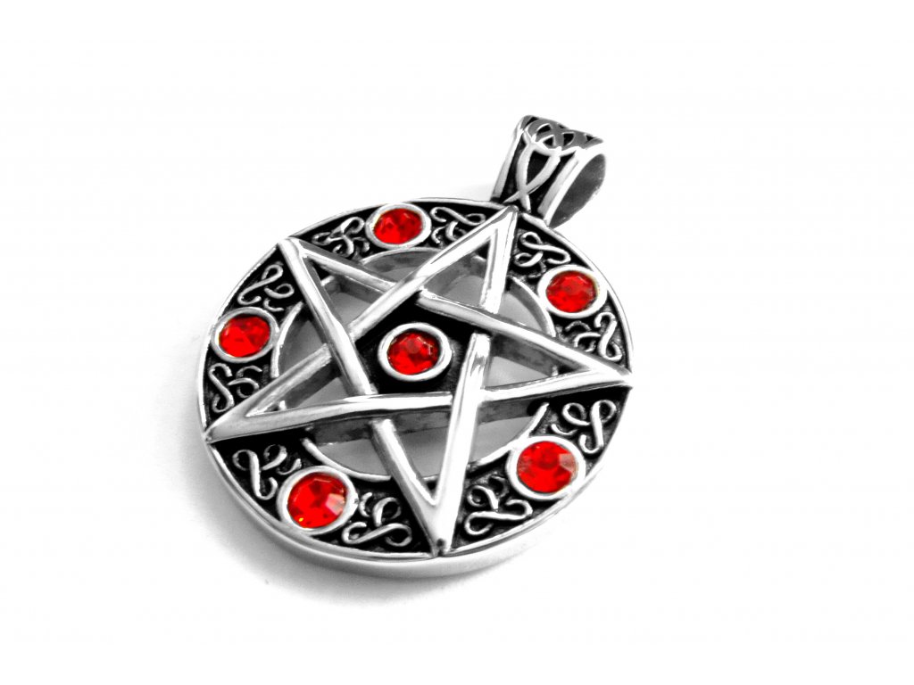 přívěsek - chirurgická ocel - pentagram