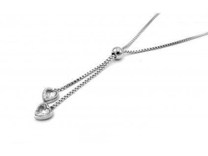 řetízek a přívěsek náhrdelník z chirurgické oceli srdce