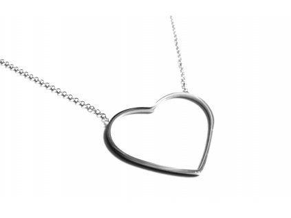řetízek, náhrdelník - chirurgická ocel - srdce