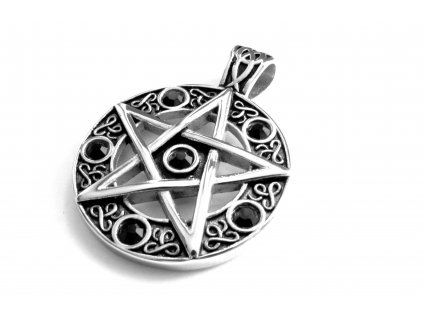 přívěsek - chirurgická ocel - pentagram