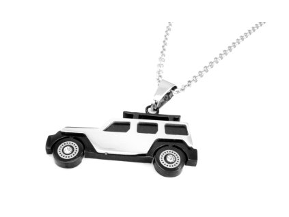 řetízek a přívěsek - chirurgická ocel - auto
