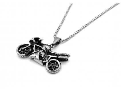 řetízek a přívěsek chirurgická ocel motorka