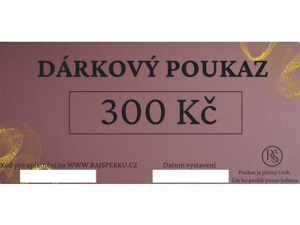 Dárkový poukaz 300 RŠ(1)