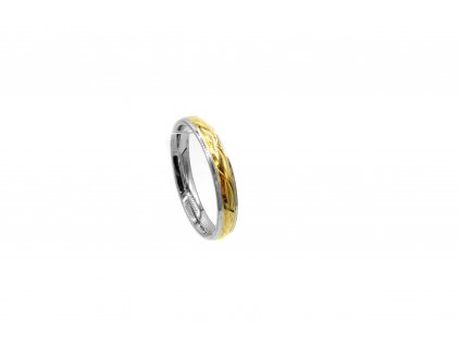 partnerský snubní prsten z chirurgické oceli zlatý