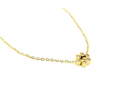 jemný zlatý náhrdelník tlapka z chirurgické oceli chirurgická ocel