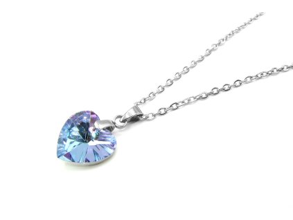 řetízek náhrdelník srdce z chirurgické oceli dámský řetízek srdce chirurgická ocel swarovski