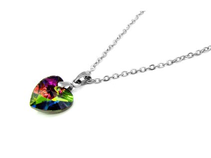 dámský řetízek náhrdelník srdce z chirurgické oceli swarovski srdce chirurgická ocel