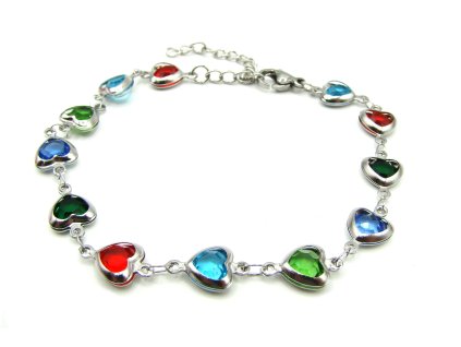 náramek srdce barevné z chirurgické oceli náramek srdíčko chirurgická ocel