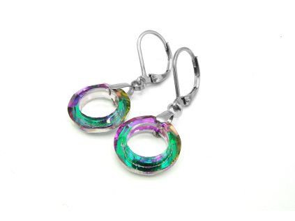 náušnice swarovski srdce z chirurgické oceli swarovski srdce náušnice modré chirurgická ocel