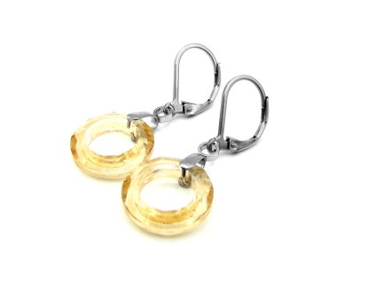 náušnice swarovski srdce z chirurgické oceli swarovski náušnice modré chirurgická ocel