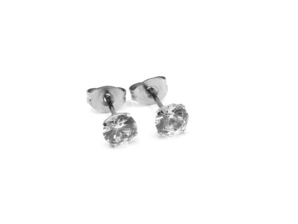 dámské pánské náušnice bílé čiré modré z chirurgické oceli náušnice pecky chirurgická ocel