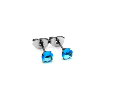 dámské pánské náušnice černé bílé čiré modré z chirurgické oceli náušnice pecky chirurgická ocel