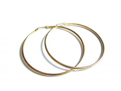 Náušnice KRUHY 45 mm GOLD Chirurgická ocel NS171103  dárkové balení zdarma