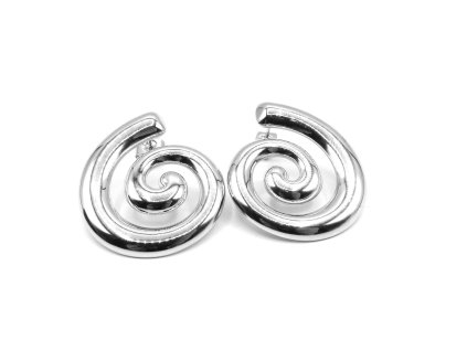 elegantní jemné dámské náušnice spirály z chirurgické oceli srdce tlapka chirurgická ocel