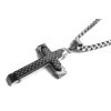 řetízek s přívěskem - kříž - chirurgická ocel