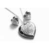 souprava - náhrdelník a náušnice - chirurgická ocel - srdce