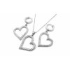 náušnice - chirurgická ocel - srdce