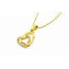 řetízek náhrdelník přívěsek z chirurgické oceli zlatý srdce