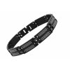 náramek z chirurgické oceli pánský černý