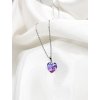 řetízek náhrdelník z chirurgické oceli srdce swarovski crystal AB, zelené modré červené, barevné