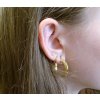 zlaté náušnice - chirurgická ocel - kruhy