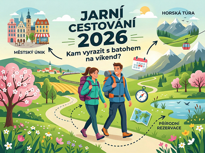 Jarní cestování 2026: Kam vyrazit s batohem na víkend?
