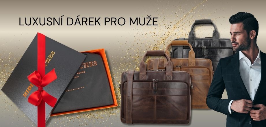 Luxusní kožená taška v dárkové krabici pro muže