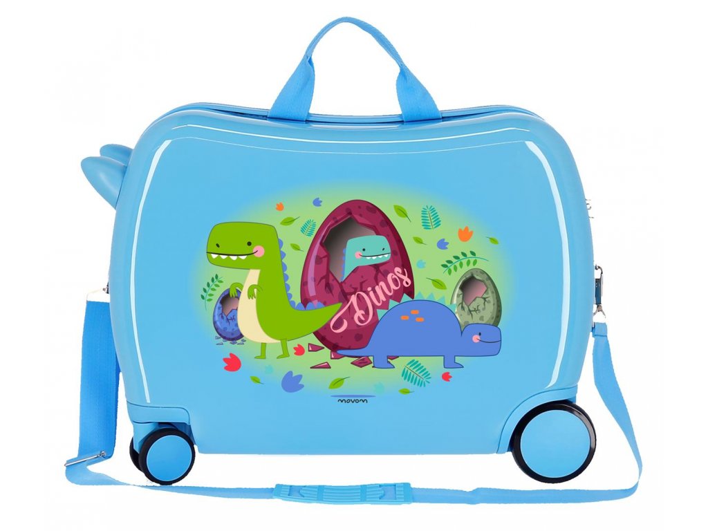 Dětský kufřík na kolečkách - odražedlo - Dinos