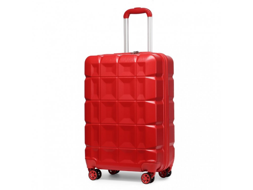 KONO skořepinové zavazadlo s TSA zámkem - červená - 69L