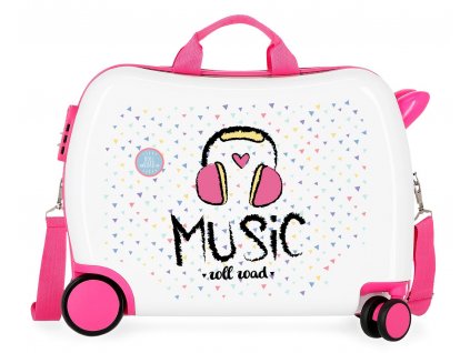 Dětský kufřík na kolečkách - odražedlo - Music