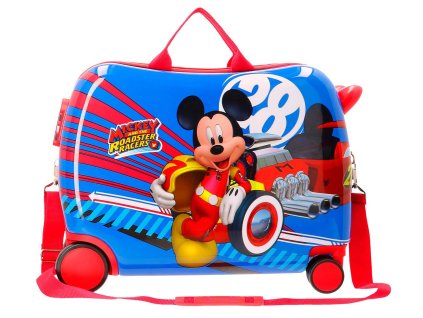 Dětský kufřík na kolečkách - odražedlo - Světový Mickey - otočná kolečka