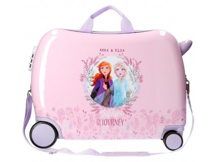 Dětský kufřík na kolečkách - odražedlo - Disney Frozen II. - růžový
