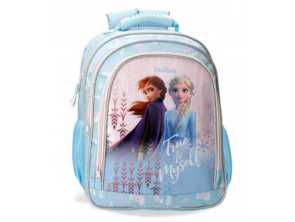 Rozkošný školní dvoukomorový batoh Frozen 2 - modrý