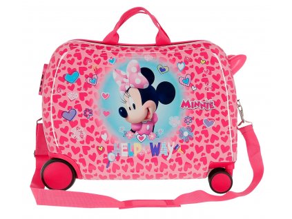 Dětský kufřík na kolečkách - odražedlo - Minnie Help Way