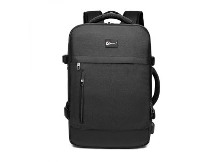 Variabilní cestovní batoh s USB portem 23L - 35L Kono Trip - černý